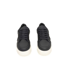 Blaues Rindsleder Herren Sneaker
