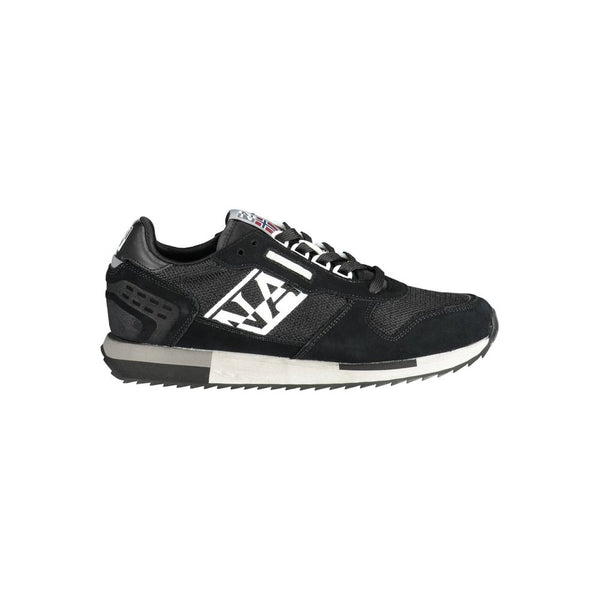 Schwarzer Leder-Sneaker für Herren