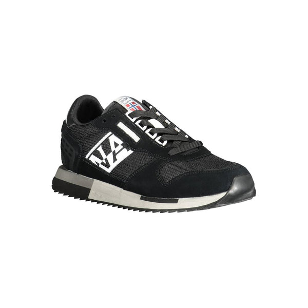 Schwarzer Leder-Sneaker für Herren