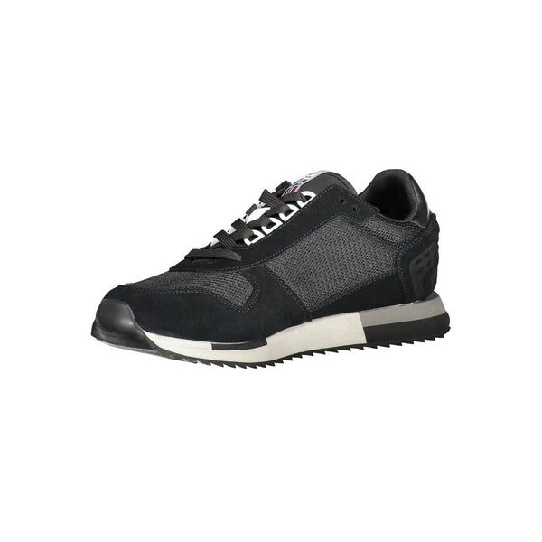 Schwarzer Leder-Sneaker für Herren