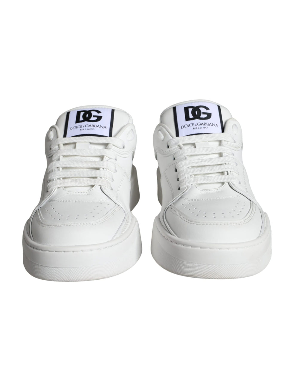 Weiß Miami Leder Low Top Turnschuhe Schuhe