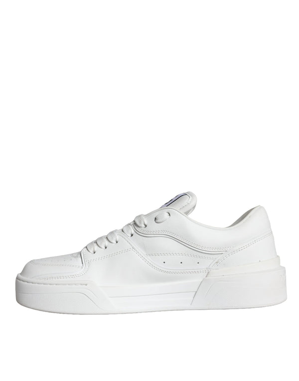 Weiß Miami Leder Low Top Turnschuhe Schuhe