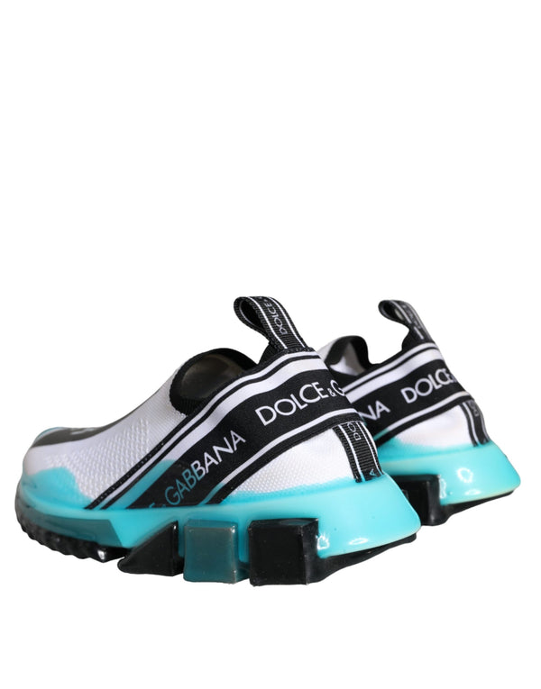 Weiß Blau Slip On Sorrento Turnschuhe Schuhe
