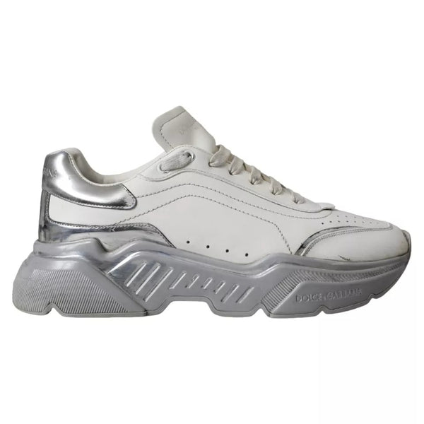 Weiß Silber Daymaster Low Top Turnschuhe Schuhe