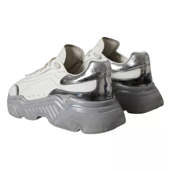 Weiß Silber Daymaster Low Top Turnschuhe Schuhe