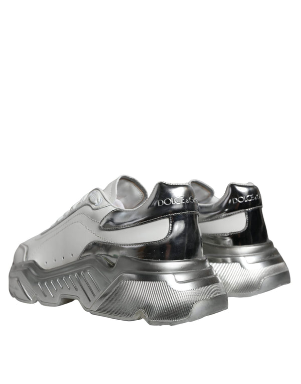Weiß Silber Daymaster Low Top Turnschuhe Schuhe