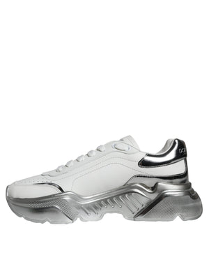 Weiß Silber Daymaster Low Top Turnschuhe Schuhe