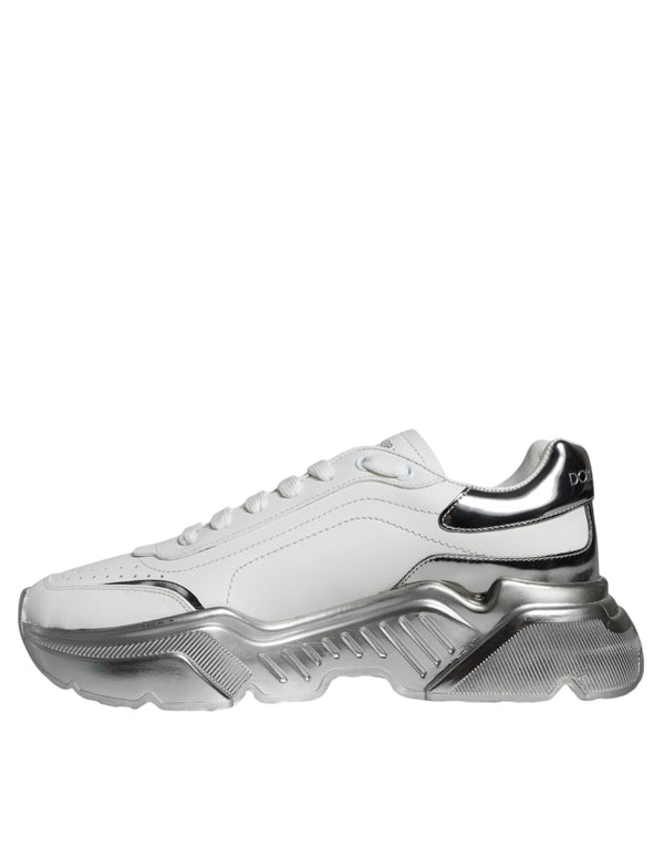 Weiß Silber Daymaster Low Top Turnschuhe Schuhe