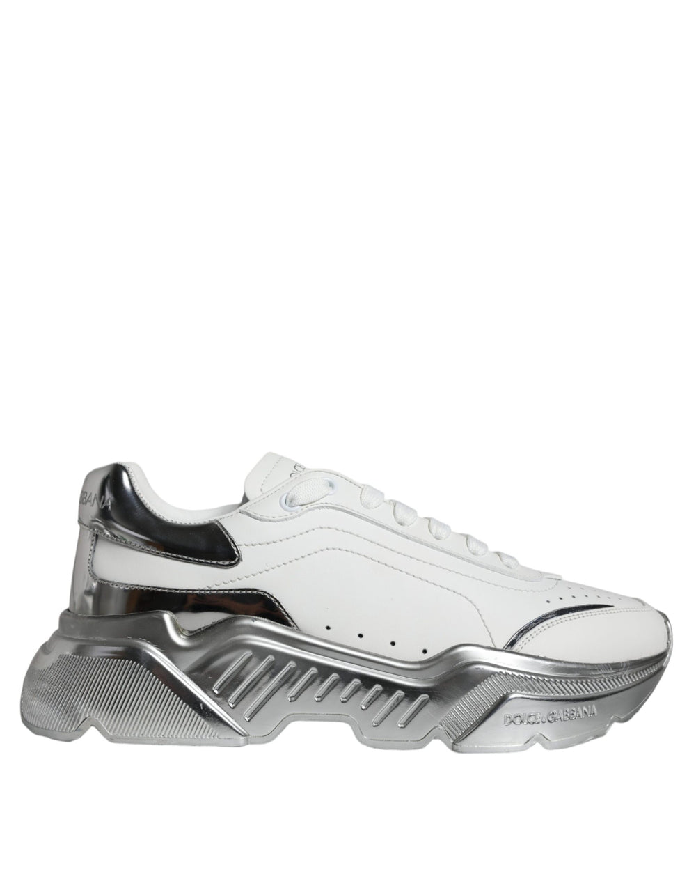 Weiß Silber Daymaster Low Top Turnschuhe Schuhe