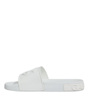White Rubber Slides Sandals Beachwear Shoes