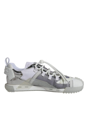 Weiß Silber Low Top NS1 Turnschuhe Schuhe