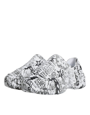 Weiß Schwarz Graffiti Daymaster Turnschuhe Schuhe