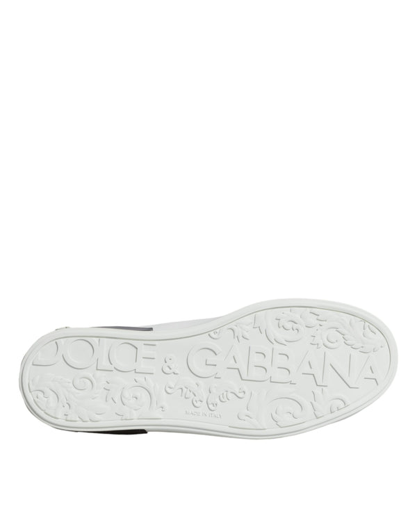 Weißes Leder Logo Portofino Sneaker Schuhe