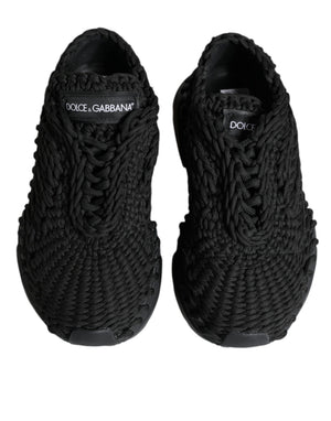 Schwarz gestrickte Daymaster Sneakers Schuhe