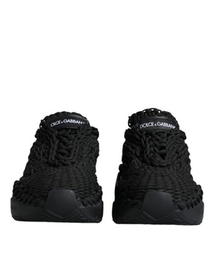 Schwarz gestrickte Daymaster Sneakers Schuhe