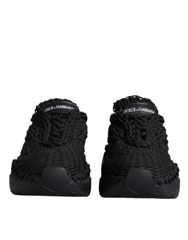 Schwarz gestrickte Daymaster Sneakers Schuhe