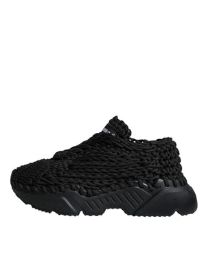 Schwarz gestrickte Daymaster Sneakers Schuhe