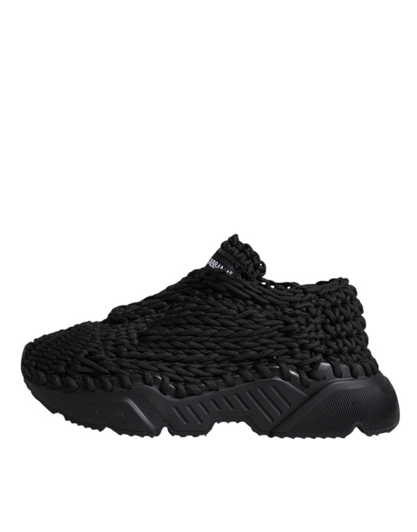 Schwarz gestrickte Daymaster Sneakers Schuhe