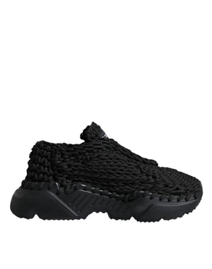 Schwarz gestrickte Daymaster Sneakers Schuhe