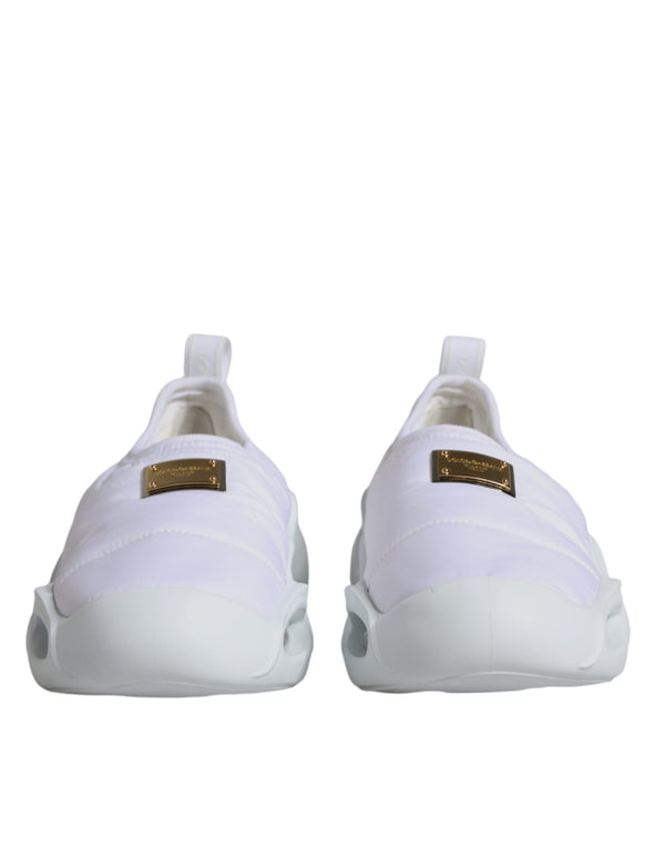Weiß gepolstert Stoff Low Top Turnschuhe Schuhe