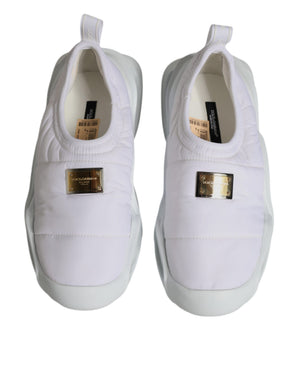 Weiß gepolstert Stoff Low Top Turnschuhe Schuhe
