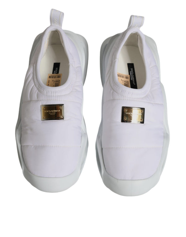 Weiß gepolstert Stoff Low Top Turnschuhe Schuhe