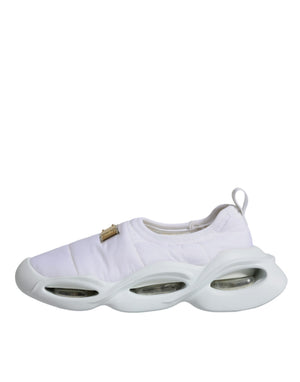 Weiß gepolstert Stoff Low Top Turnschuhe Schuhe