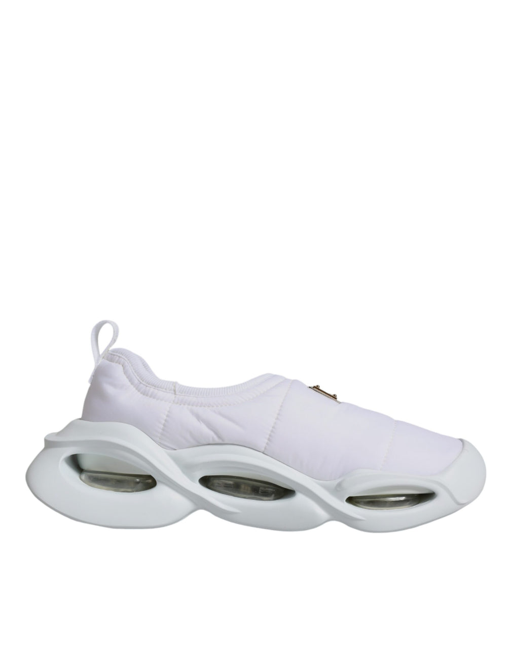 Weiß gepolstert Stoff Low Top Turnschuhe Schuhe