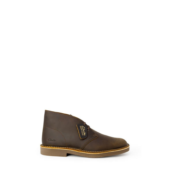 Braune Leder-Schnürstiefel