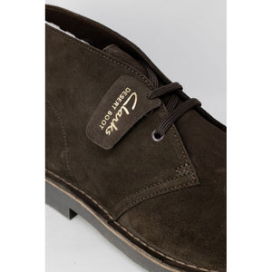 Braune Leder-Schnürstiefel