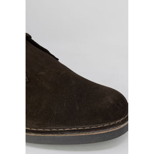 Braune Leder-Schnürstiefel