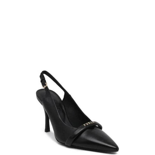 Schwarze Leder-Pumps