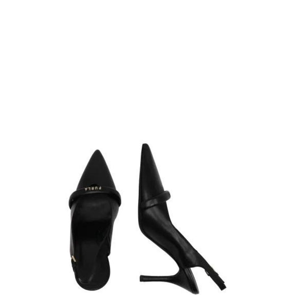 Schwarze Leder-Pumps