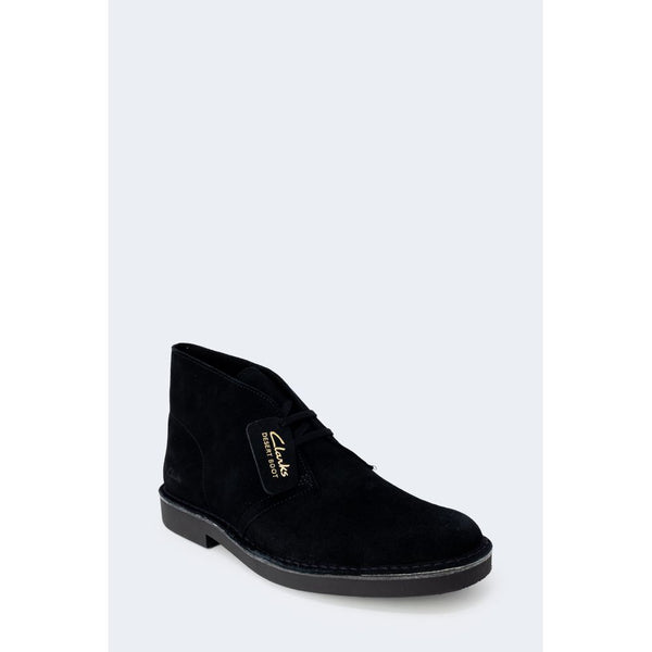 Schwarze Leder-Schnürstiefel
