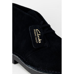 Schwarze Leder-Schnürstiefel