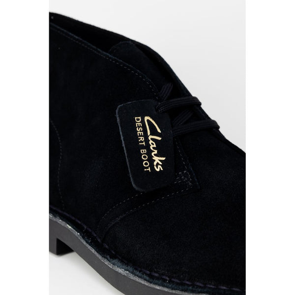 Schwarze Leder-Schnürstiefel