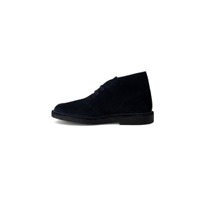 Blaue Leder-Stiefeletten