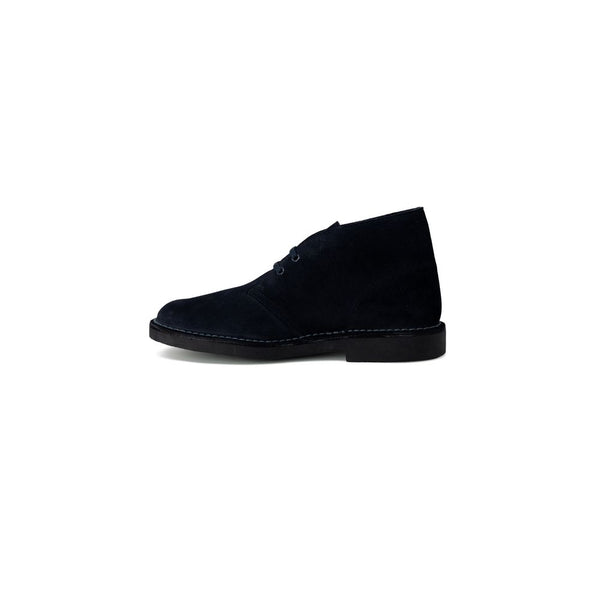 Blaue Leder-Stiefeletten