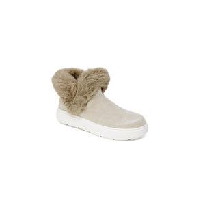 Beigefarbene Chunky-Sneaker aus Leder