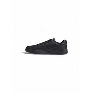 Schwarze Sneakers aus Kunstleder