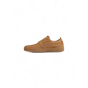 Beige Wildleder-Schnürschuhe