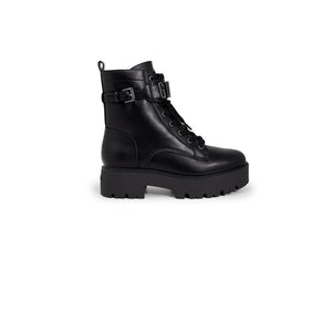 Schwarze Polyethylen-Schnürstiefel