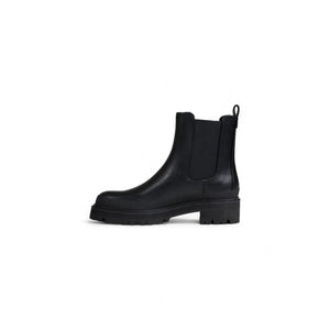 Schwarze Polyethylen-Ankle-Boots
