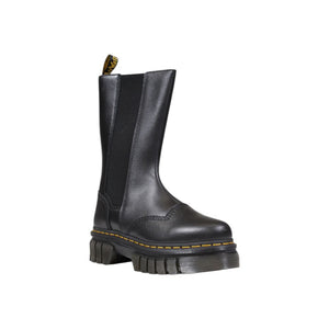 Schwarze Leder-Chelsea-Boots