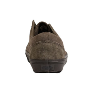 Braune Wildleder-Sneakers mit niedrigem Schaft