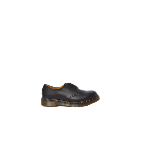 Schwarze Leder-Plateau-Pumps