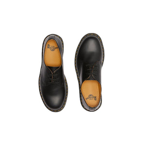 Schwarze Leder-Plateau-Pumps