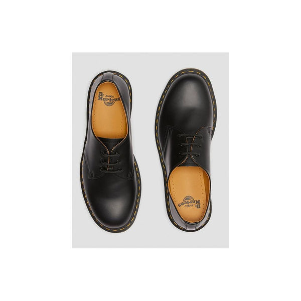 Schwarze Leder-Plateau-Pumps