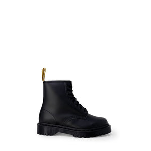 Schwarze Polyester-Schnürstiefel