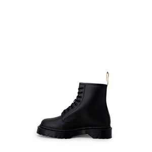 Schwarze Polyester-Schnürstiefel